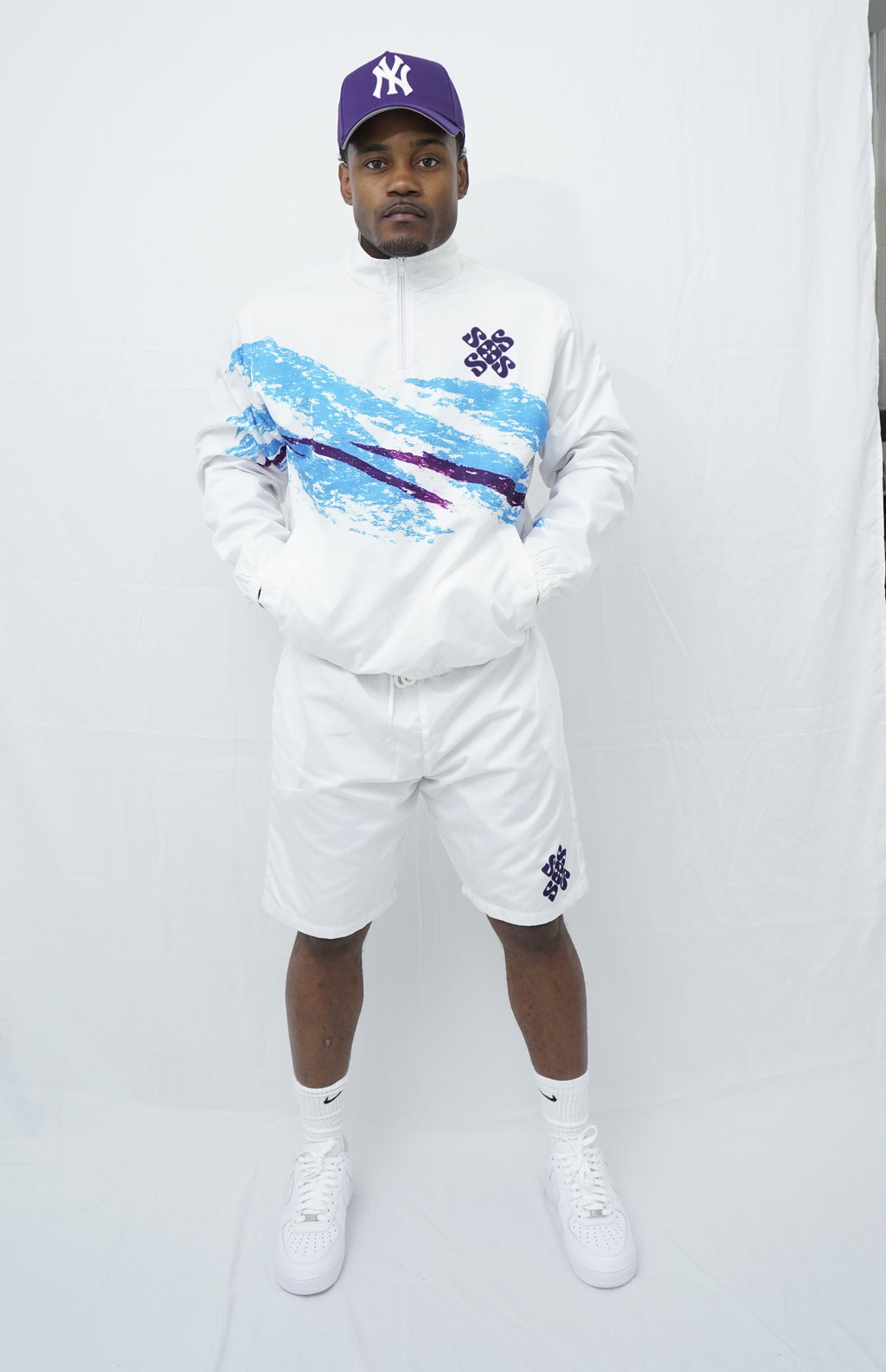 White Retro Jazz Short Set