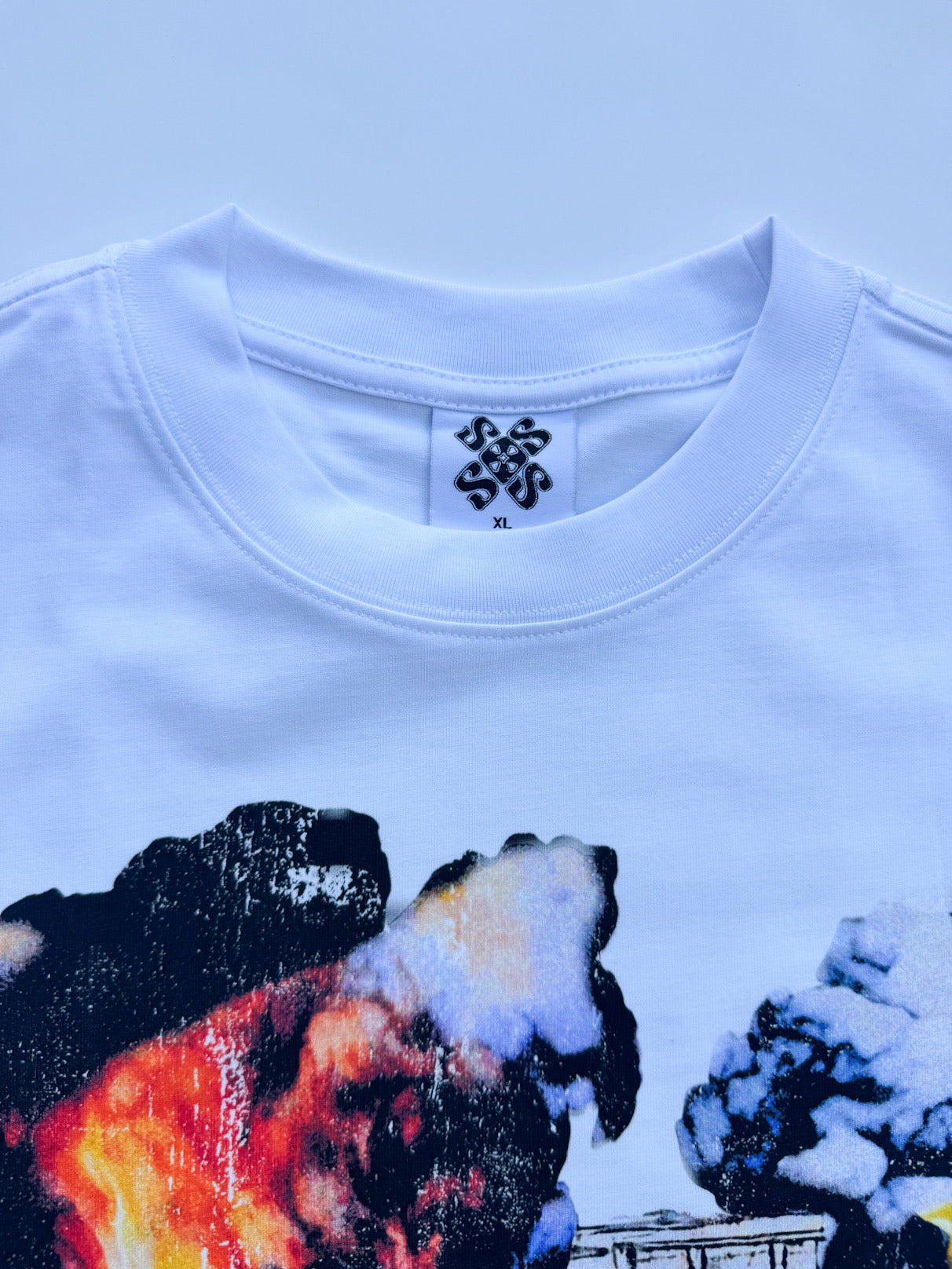 SOS BURN THE BUILDING TEE